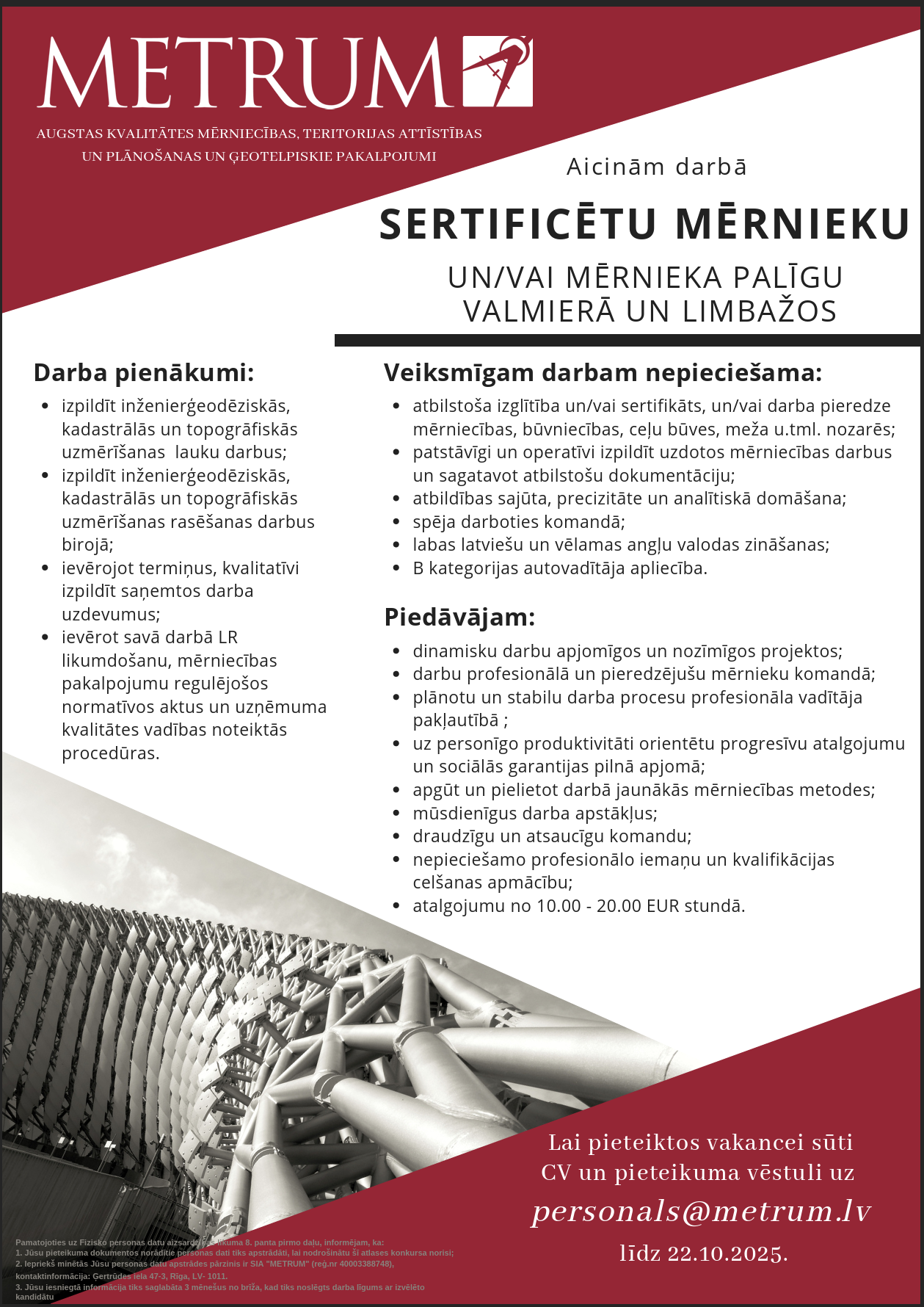 Mērnieks Valmierā un Limbažos